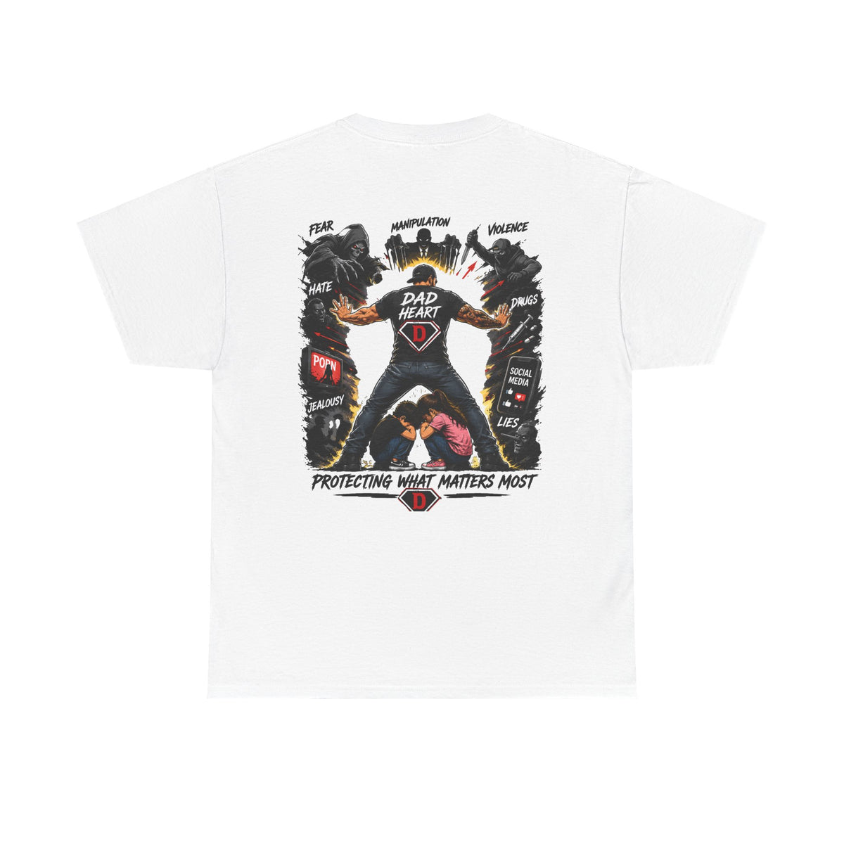 Dad Heart T-Shirt — Protecting What Matters Most Father’s Day Tee