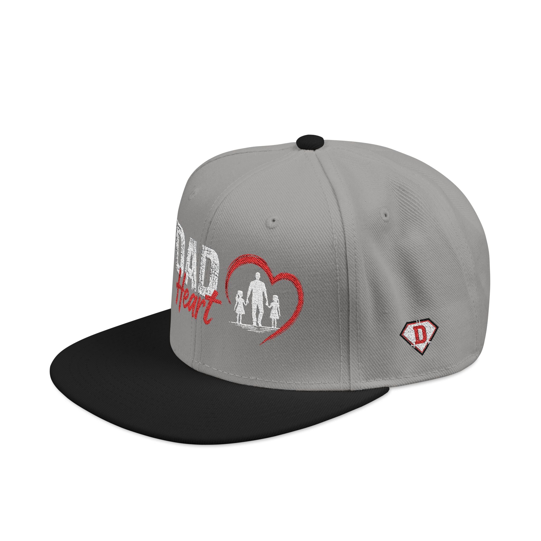Embroidered Snapback Hat — Red Heart & Band Logo