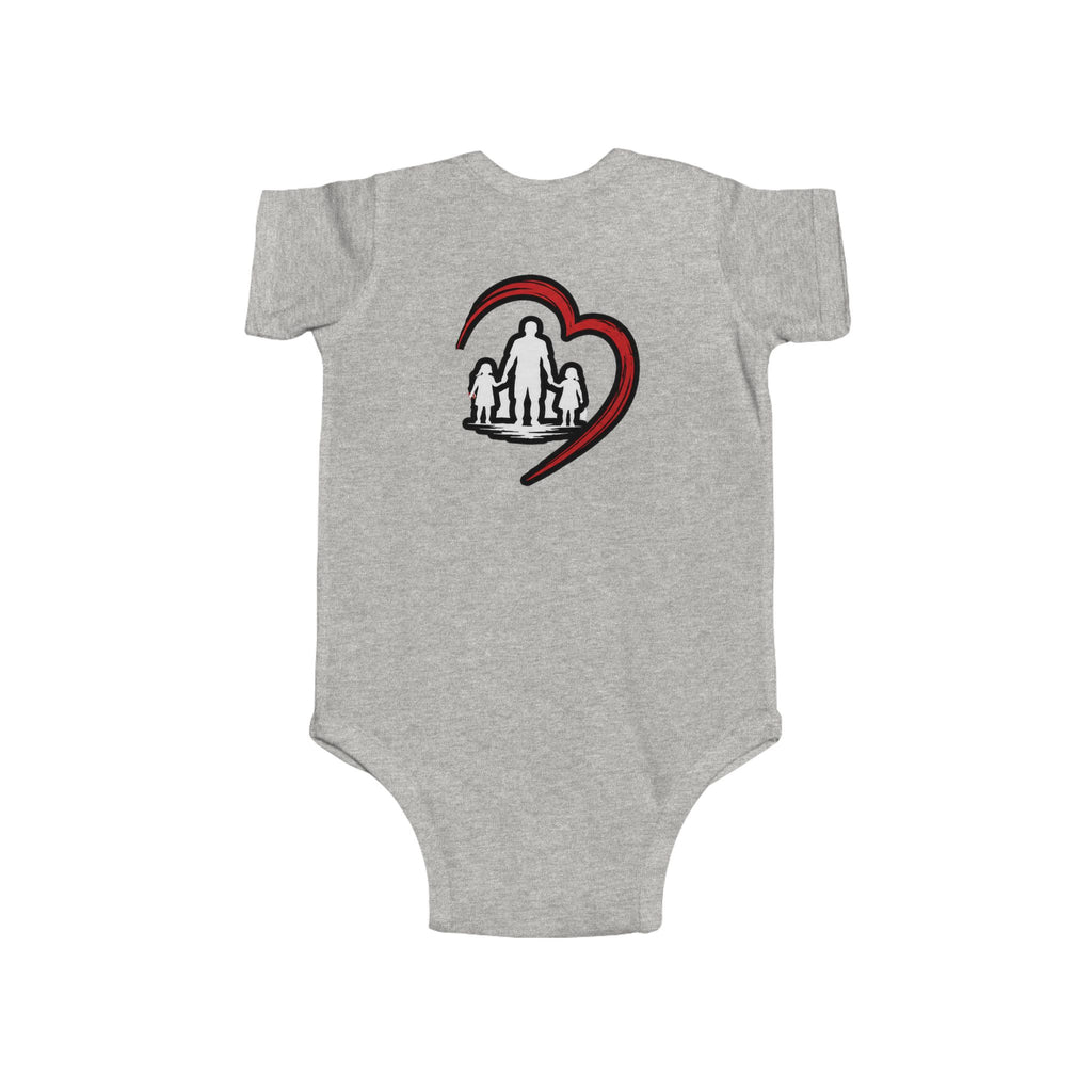 Baby Bodysuit - Superhero Teddy Bear with Heart Family Graphic