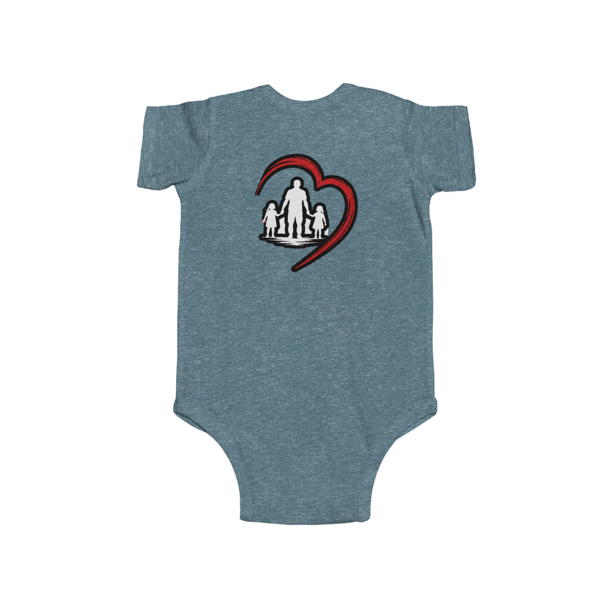 Baby Bodysuit - Superhero Teddy Bear with Heart Family Graphic