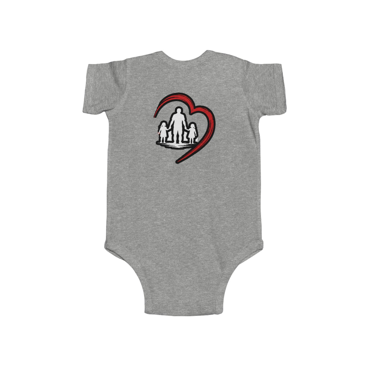 Baby Bodysuit - Superhero Teddy Bear with Heart Family Graphic