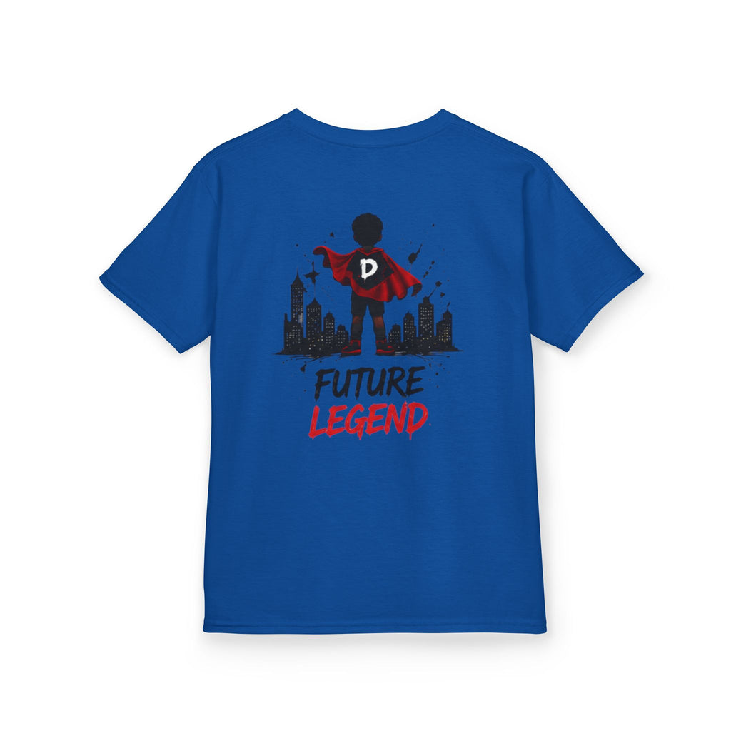 Kids Tee — "Strong Brave Loved" Front & "Future Legend" Superhero Back