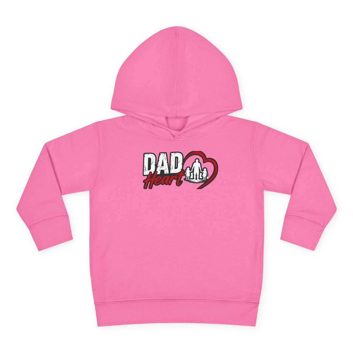 Toddler Hoodie — "Dad Heart" Superhero Bear Pullover