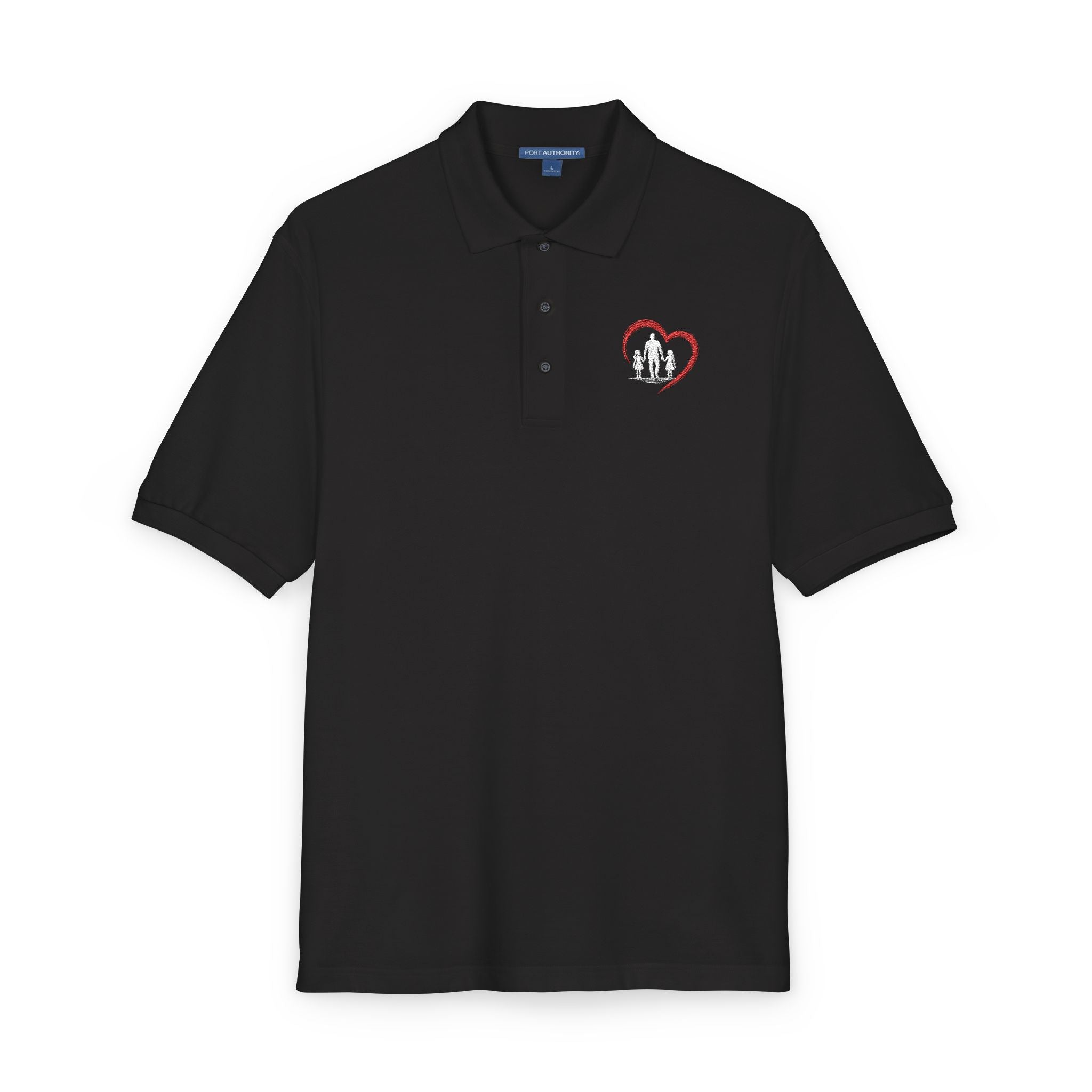 Embroidered Heart Polo Shirt