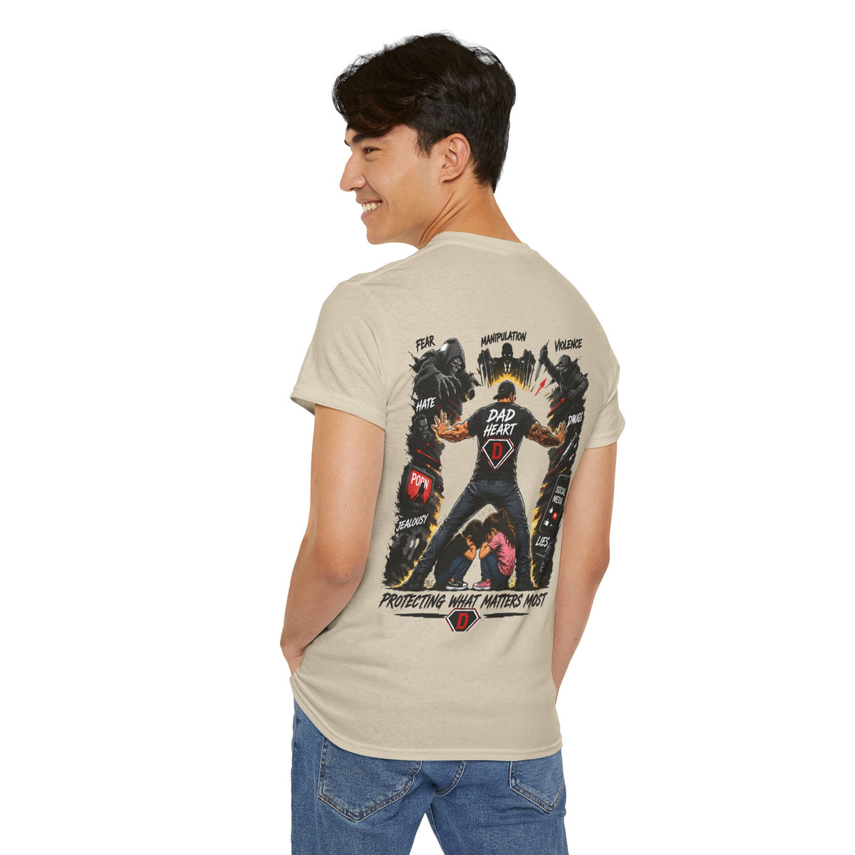 Dad Heart T-Shirt — Protecting What Matters Most Father’s Day Tee