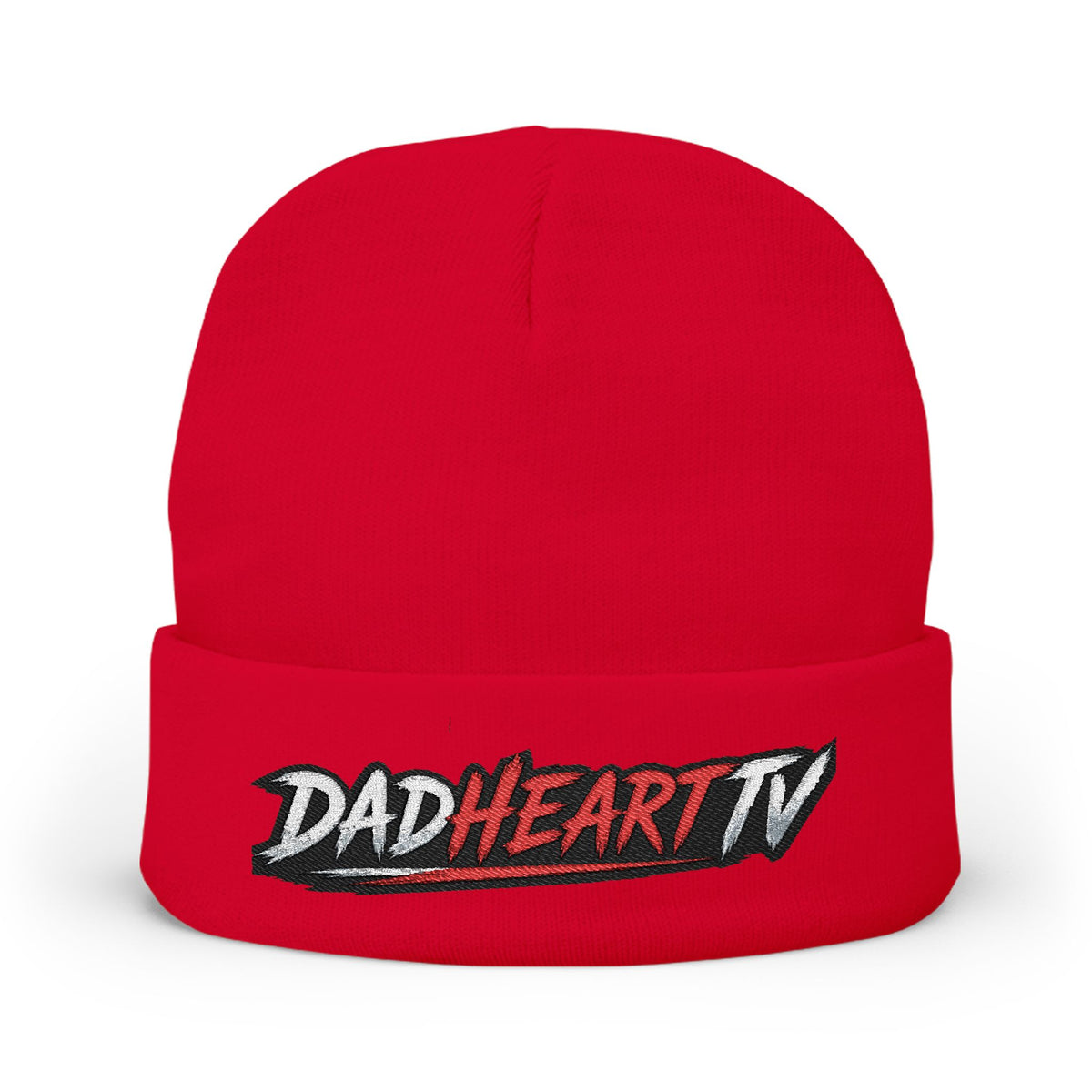 Dadheart TV Embroidered Knit Beanie