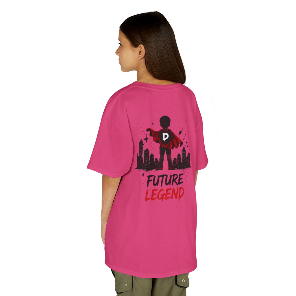 Kids Tee — "Strong Brave Loved" Front & "Future Legend" Superhero Back