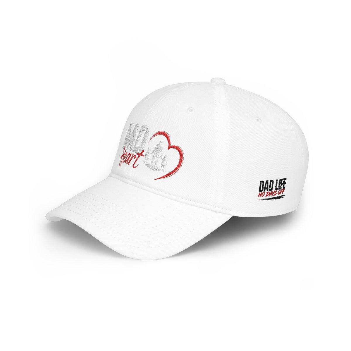 Dad Silhouette Baseball Cap — 'DAD' Heart Design | Father’s Day Gift
