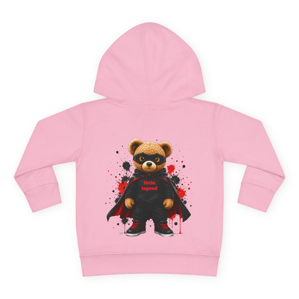Toddler Hoodie — "Dad Heart" Superhero Bear Pullover