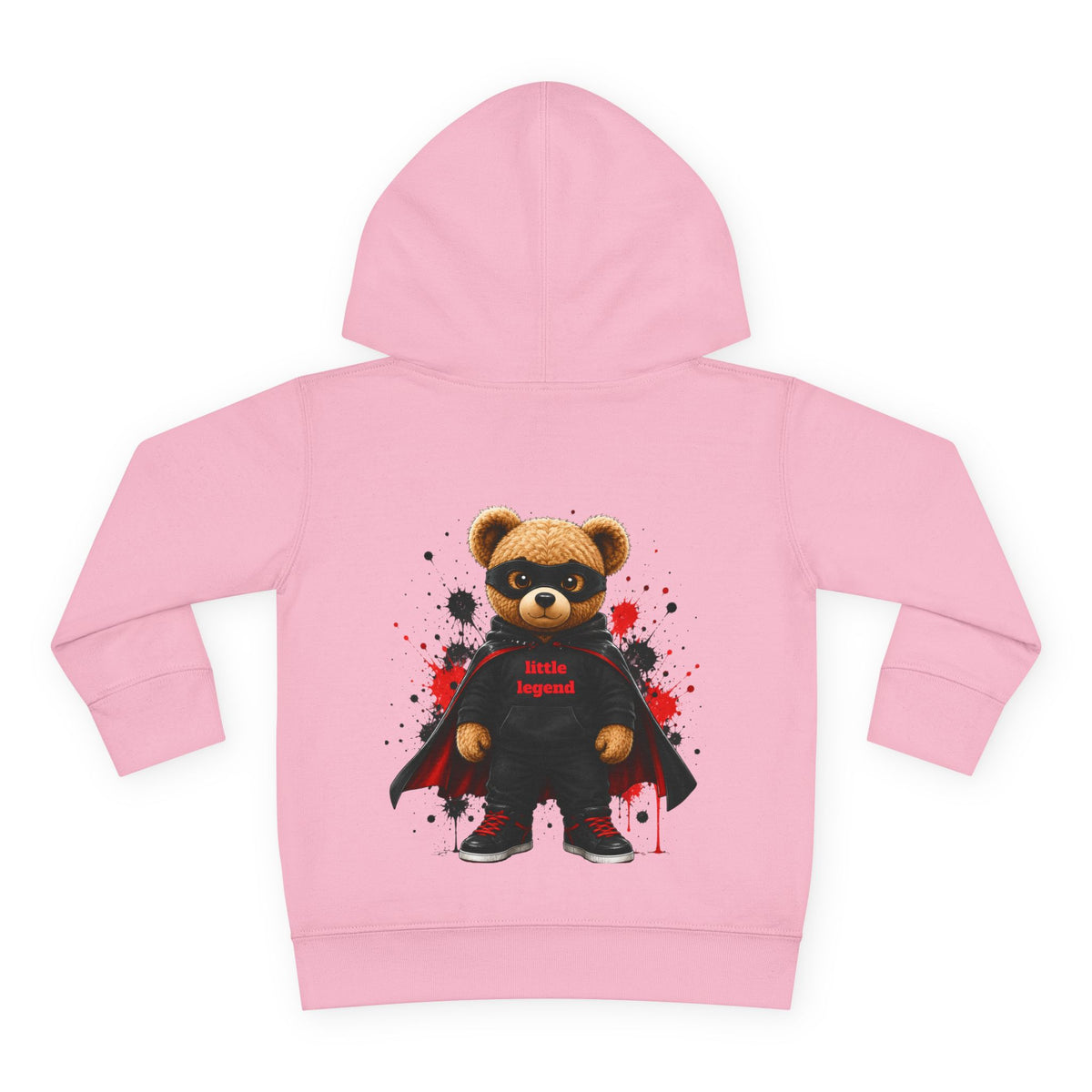 Toddler Hoodie — "Dad Heart" Superhero Bear Pullover