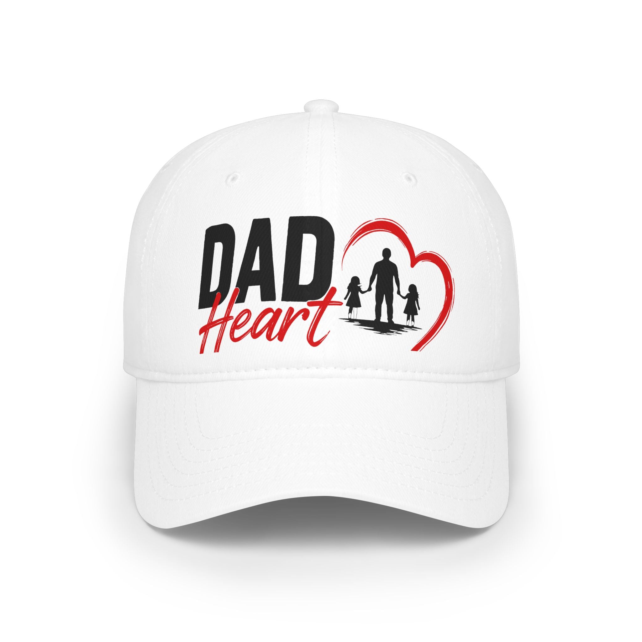 Dad Heart Baseball Cap — Father & Family Embroidered Low Profile Hat