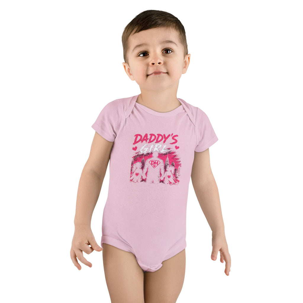 Daddy's Girl Strong Brave Loved Baby Onesie — Newborn Short Sleeve Bodysuit
