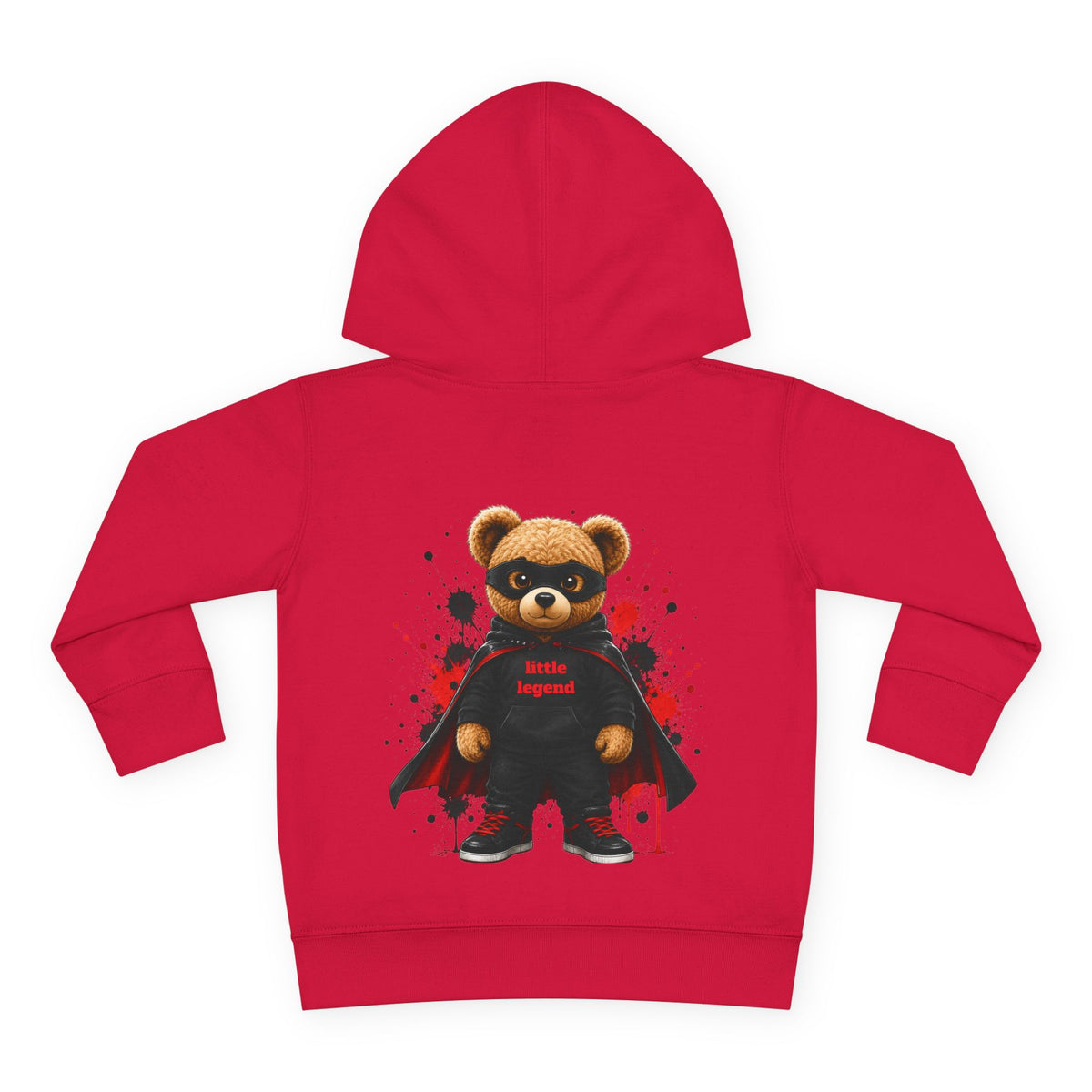 Toddler Hoodie — "Dad Heart" Superhero Bear Pullover