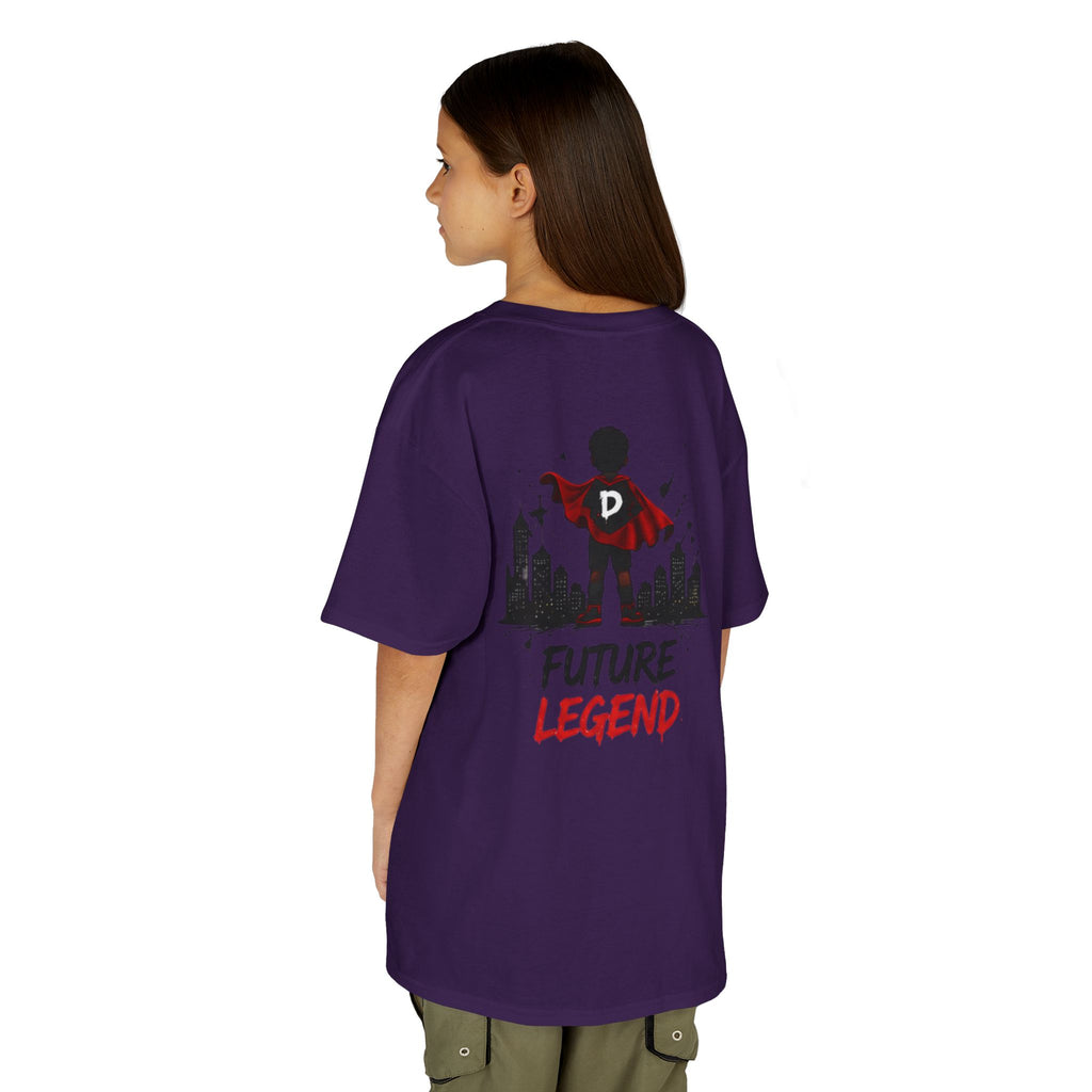 Kids Tee — "Strong Brave Loved" Front & "Future Legend" Superhero Back