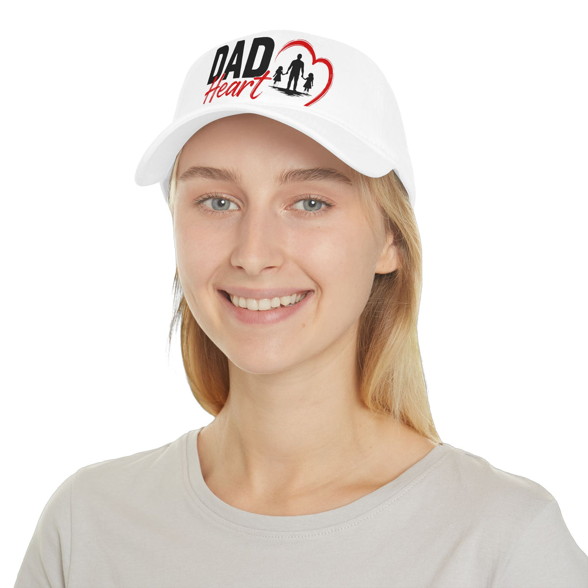 Dad Heart Baseball Cap — Father & Family Embroidered Low Profile Hat