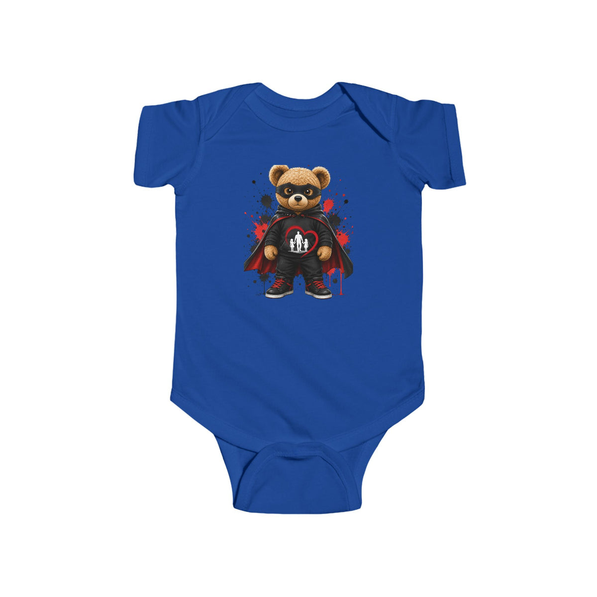 Baby Bodysuit — Teddy Superhero & Pink 'DH Girl' Heart Infant Onesie