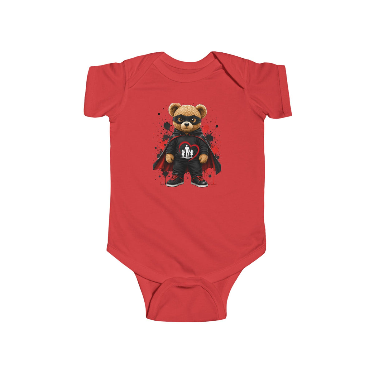 Baby Bodysuit — Teddy Superhero & Pink 'DH Girl' Heart Infant Onesie