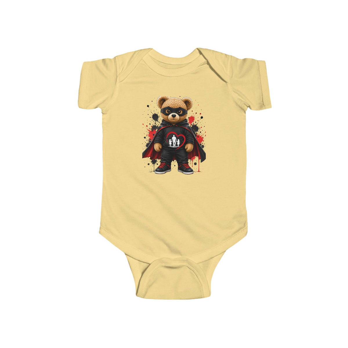 Baby Bodysuit — Teddy Superhero & Pink 'DH Girl' Heart Infant Onesie