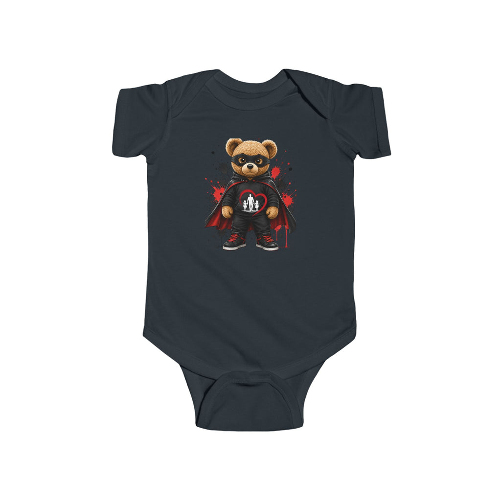 Baby Bodysuit — Teddy Superhero & Pink 'DH Girl' Heart Infant Onesie