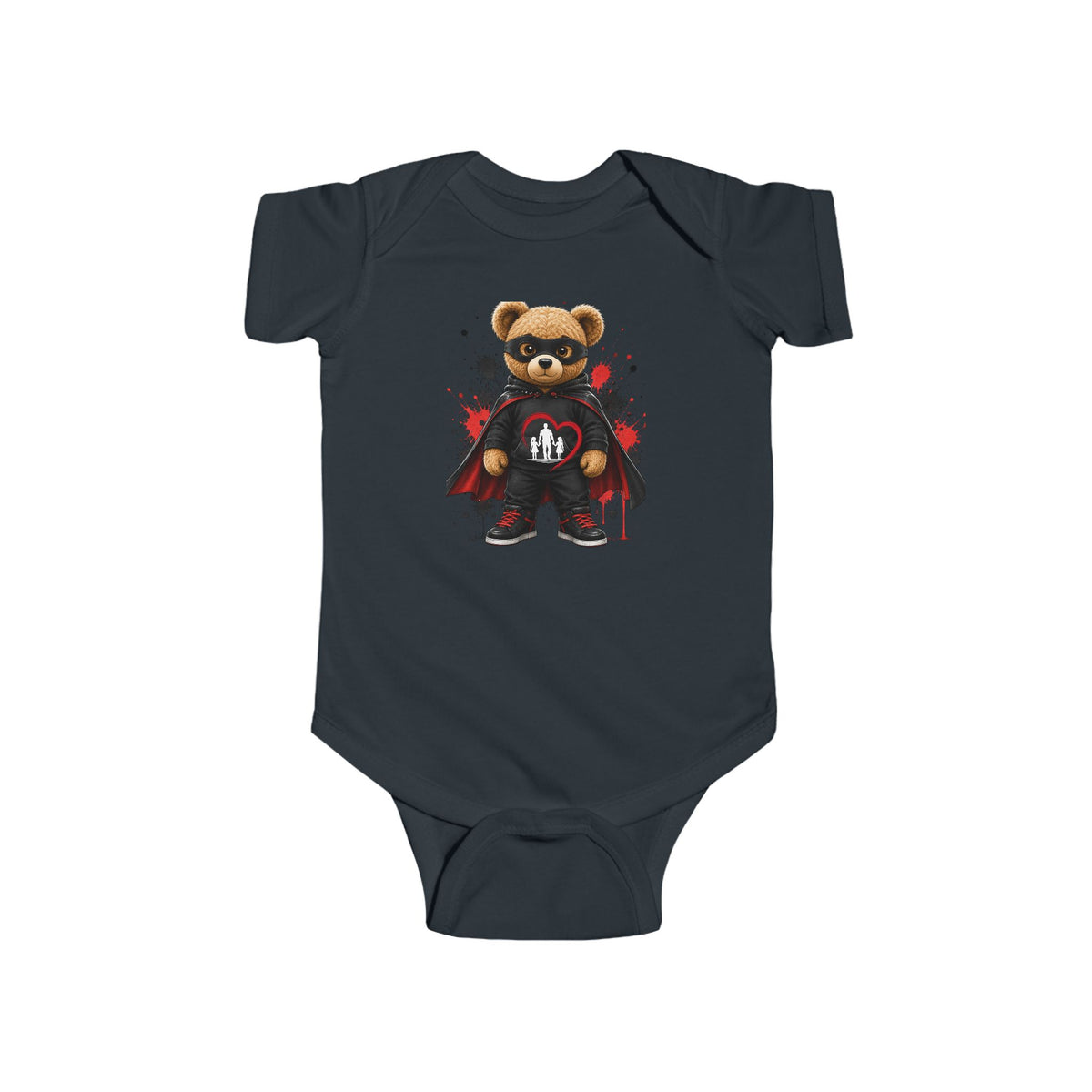Baby Bodysuit — Teddy Superhero & Pink 'DH Girl' Heart Infant Onesie
