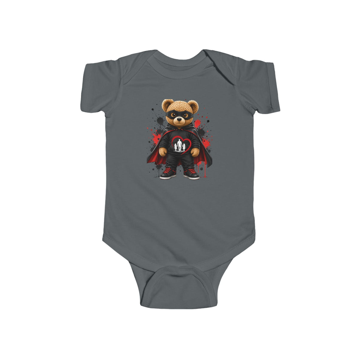 Baby Bodysuit — Teddy Superhero & Pink 'DH Girl' Heart Infant Onesie