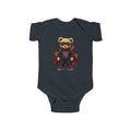 Baby Bodysuit - Superhero Teddy Bear with Heart Family Graphic