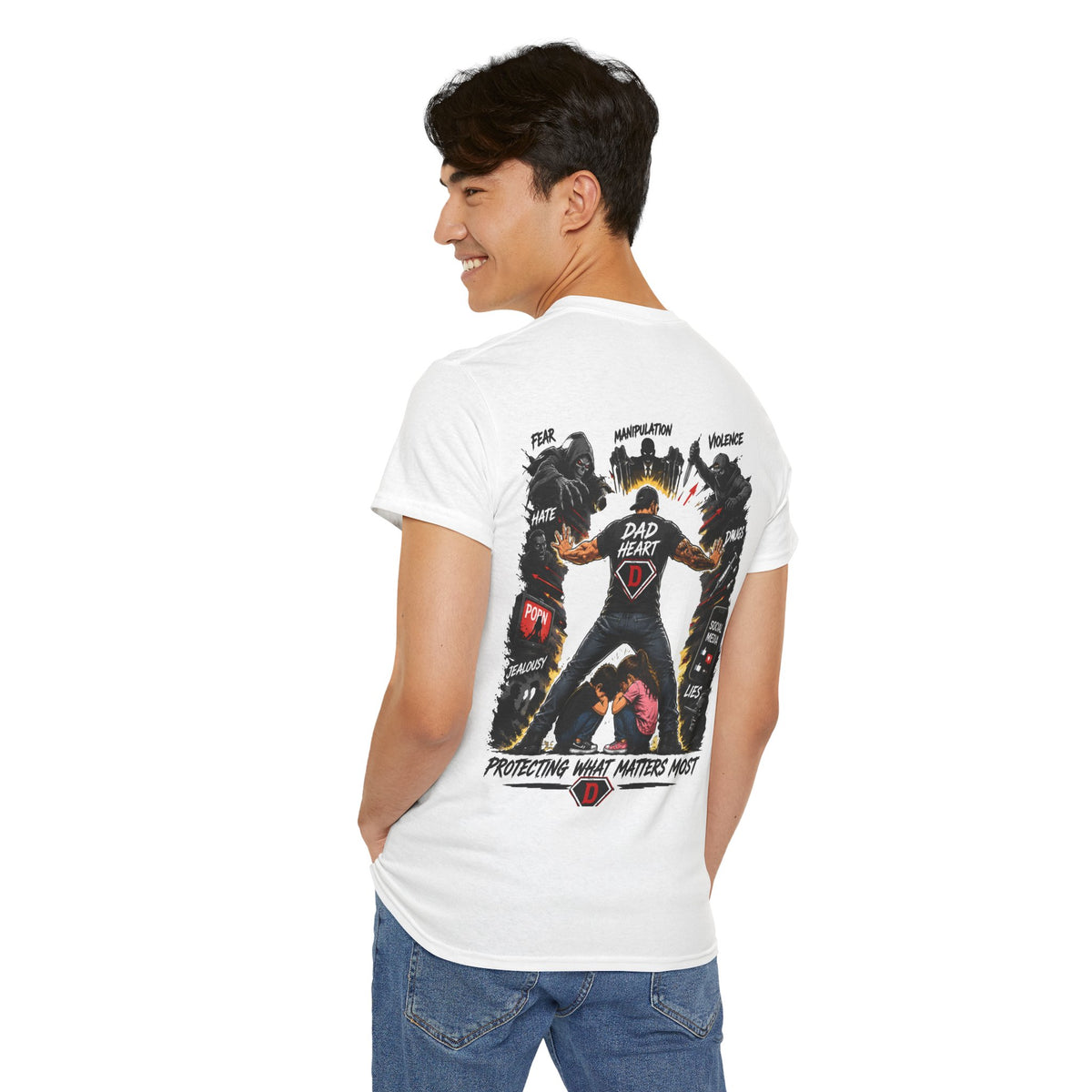 Dad Heart T-Shirt — Protecting What Matters Most Father’s Day Tee
