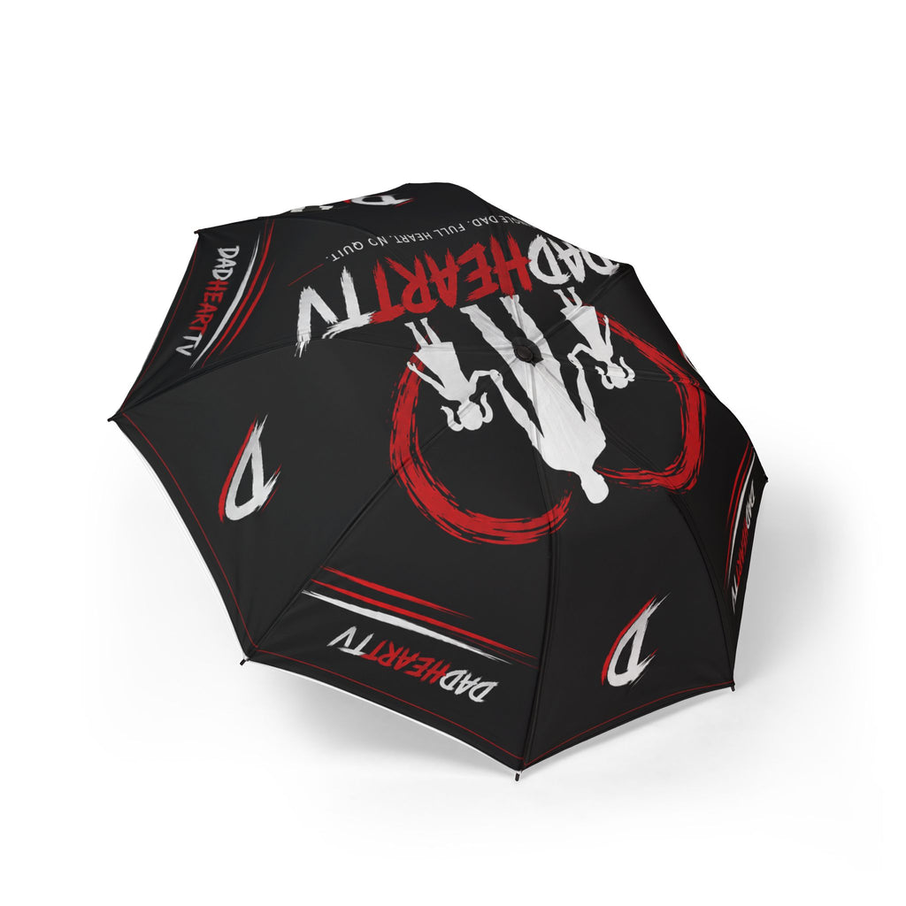 Umbrella — 'Dad & Hearty' Black Folding Semi‑Automatic Umbrella