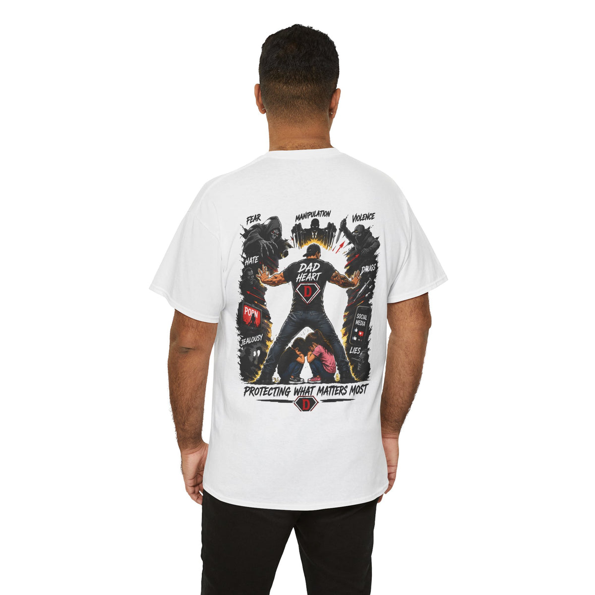 Dad Heart T-Shirt — Protecting What Matters Most Father’s Day Tee