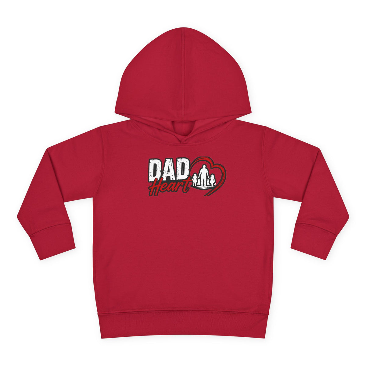 Toddler Hoodie — "Dad Heart" Superhero Bear Pullover