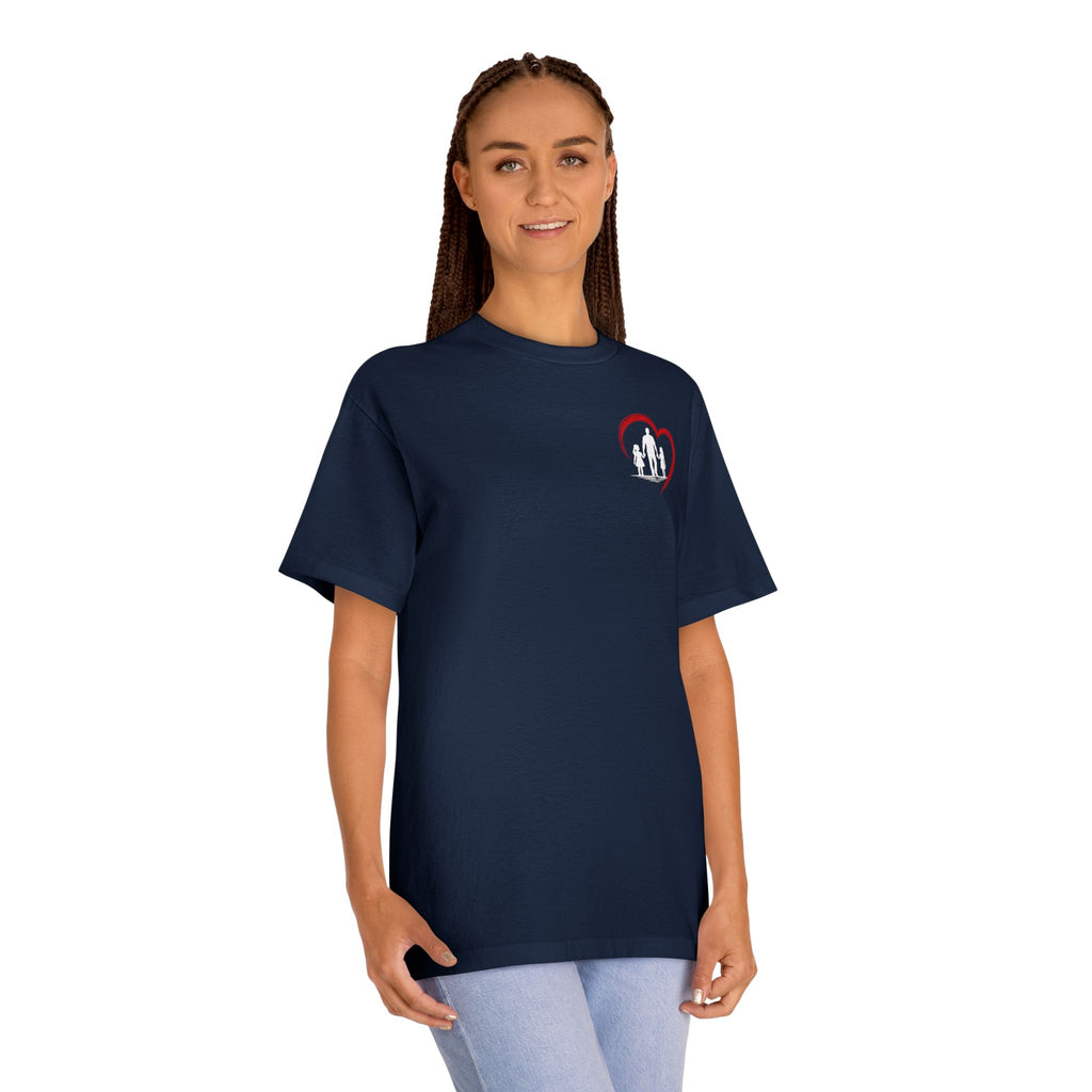 Dad Heart T‑Shirt — Proud Father Tee for Raising Daughters, Family & Outdoor Dad Gift