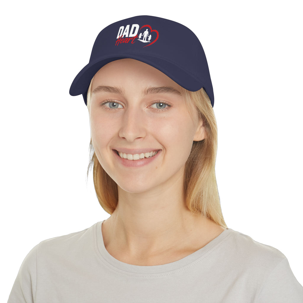 Dad Heart Baseball Cap — Father & Family Embroidered Low Profile Hat