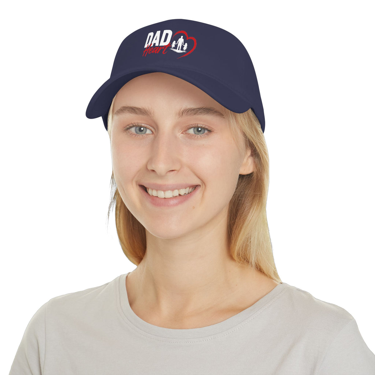 Dad Heart Baseball Cap — Father & Family Embroidered Low Profile Hat