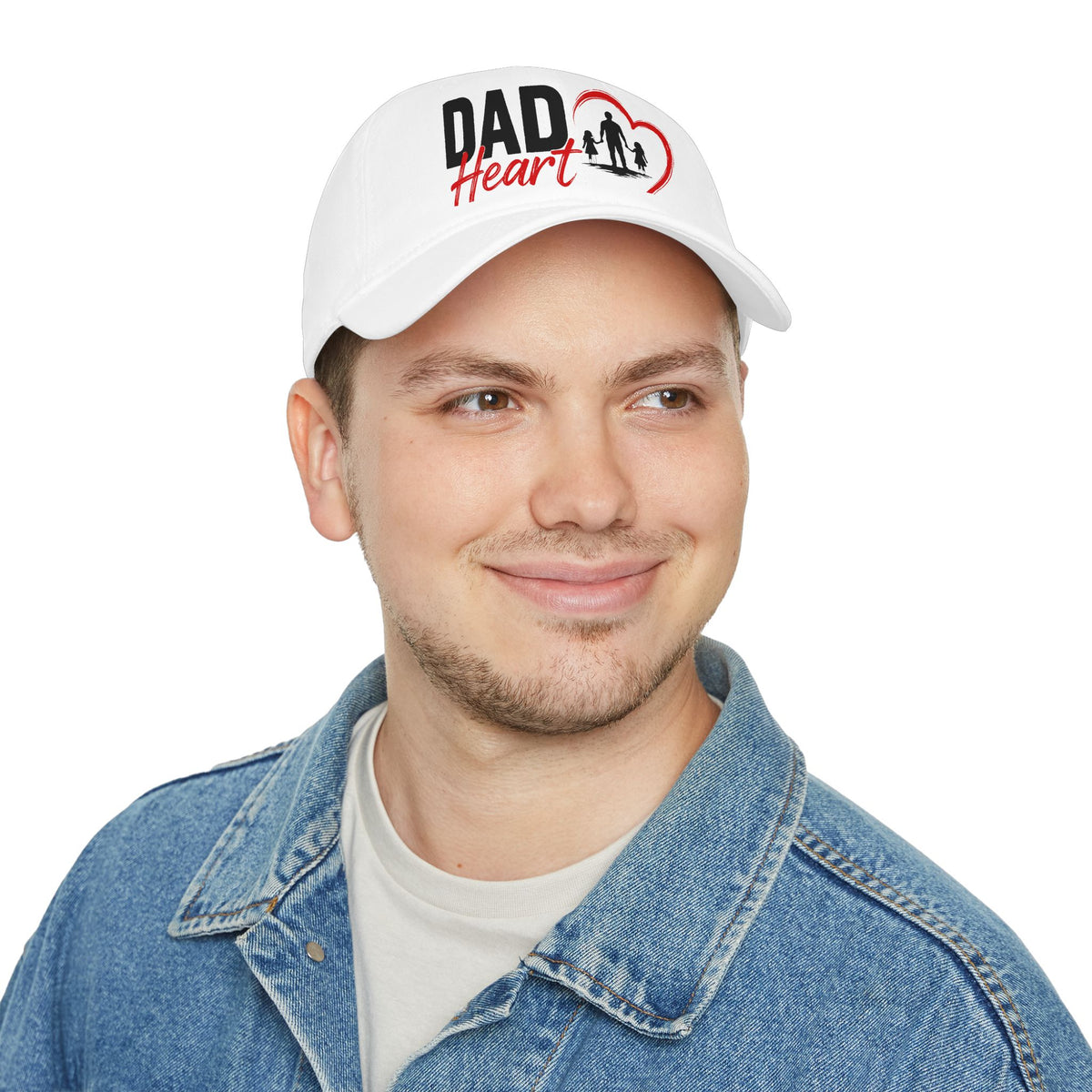 Dad Heart Baseball Cap — Father & Family Embroidered Low Profile Hat