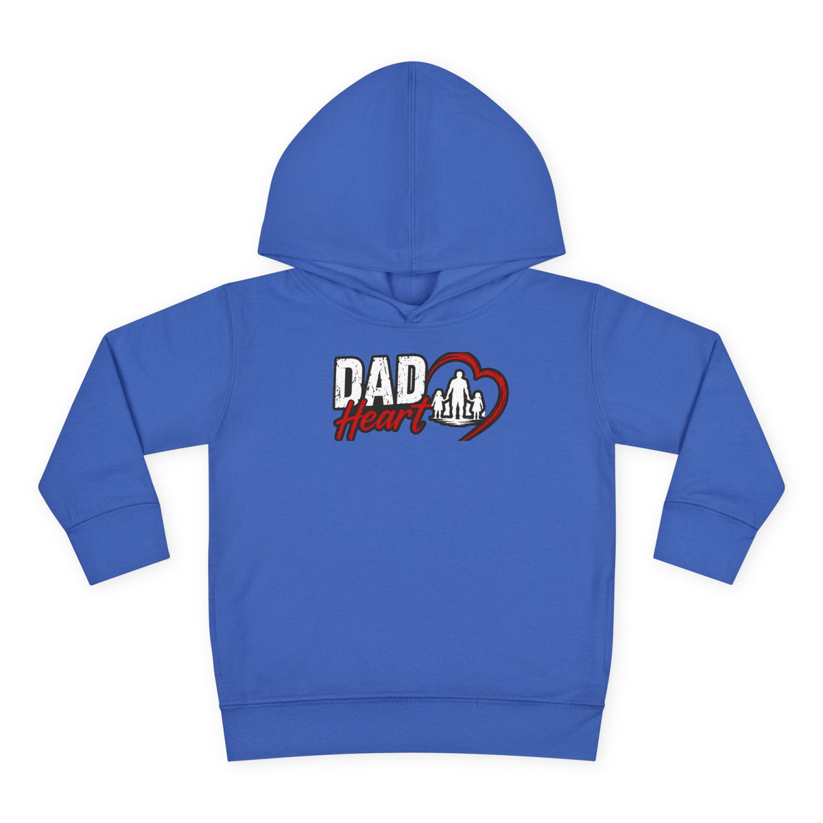 Toddler Hoodie — "Dad Heart" Superhero Bear Pullover