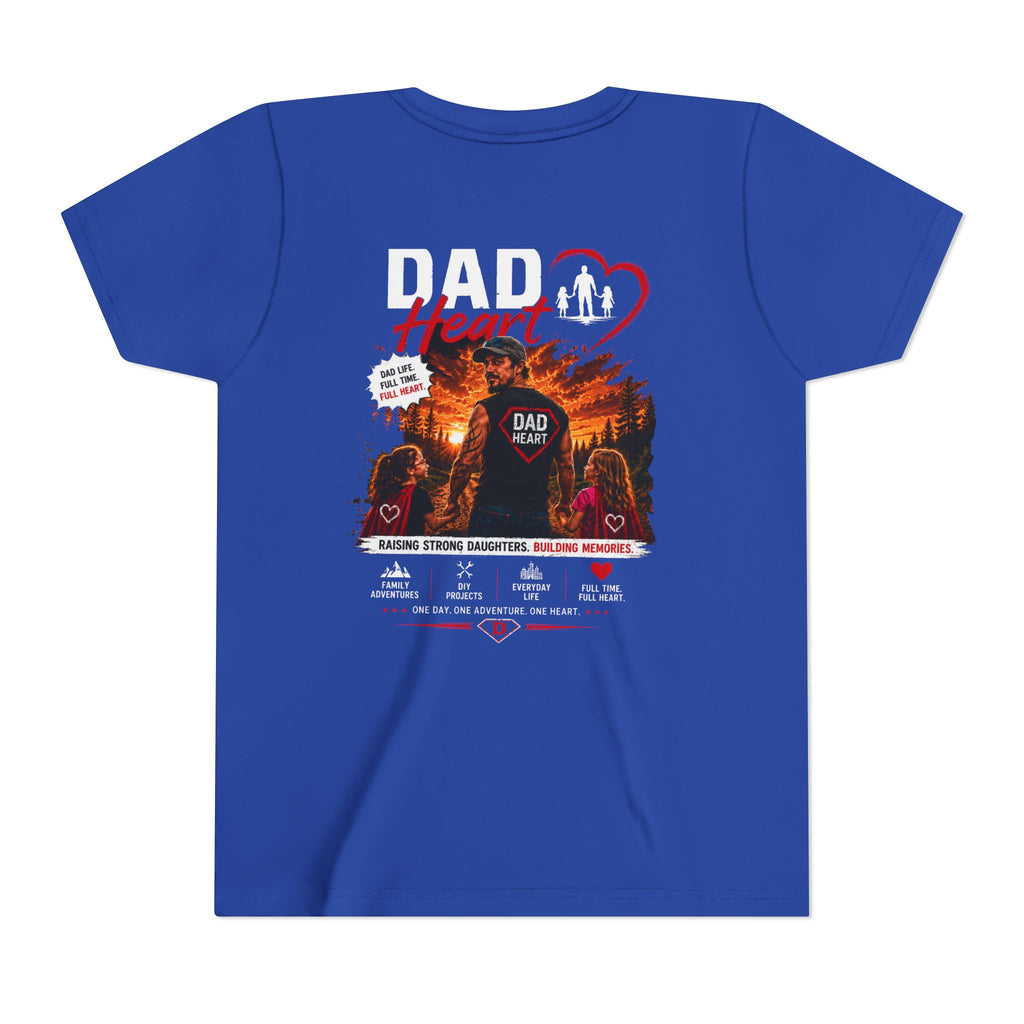 Youth Tee — “Dad Heart” Father & Kids Heart Graphic Shirt