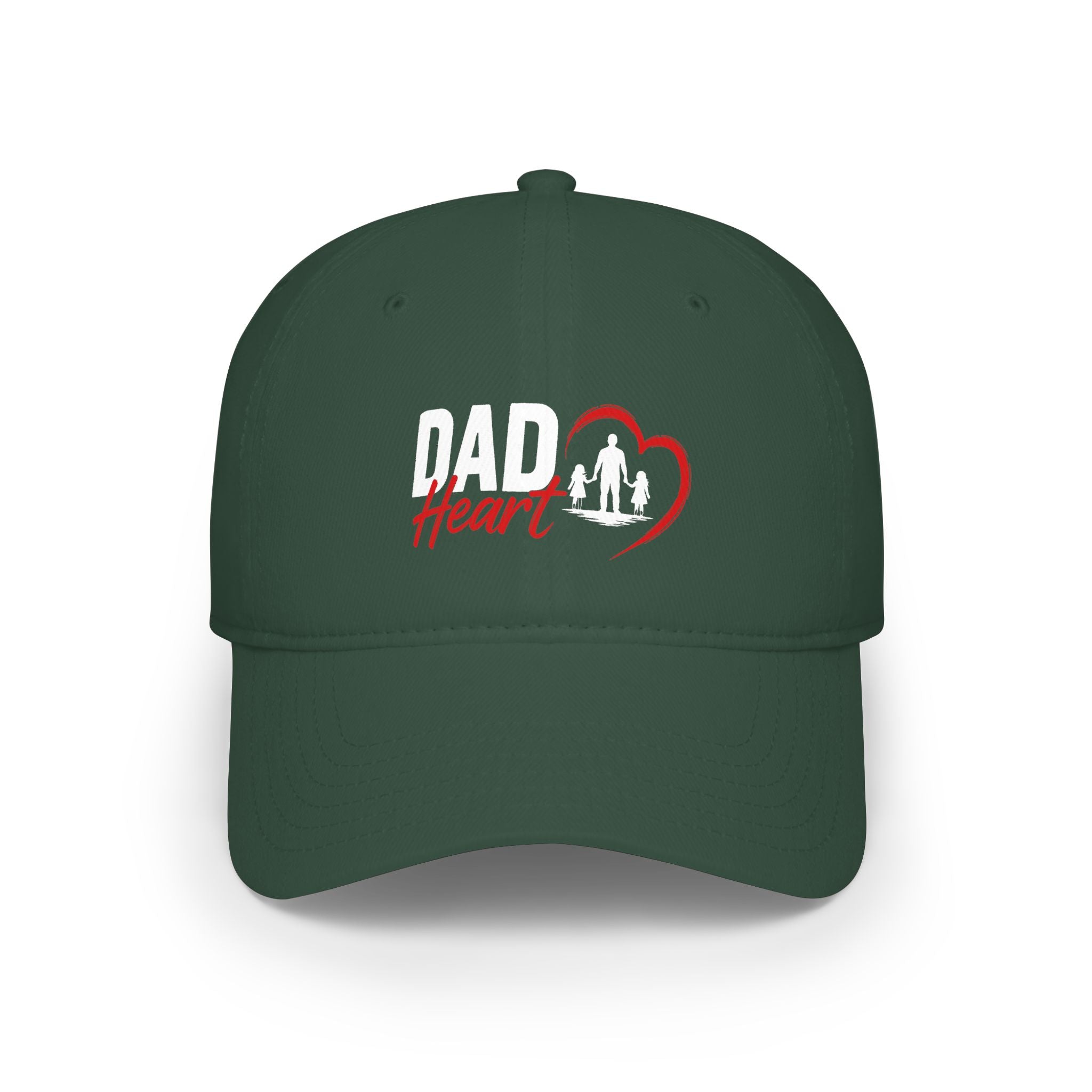 Dad Heart Baseball Cap — Father & Family Embroidered Low Profile Hat
