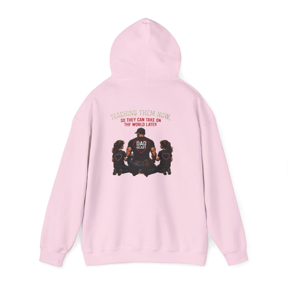 Dad Life Hoodie — 'Dad Heart' Father & Kids Matching Hoodie, 'Teach Them Now' Family Father's Day Gift