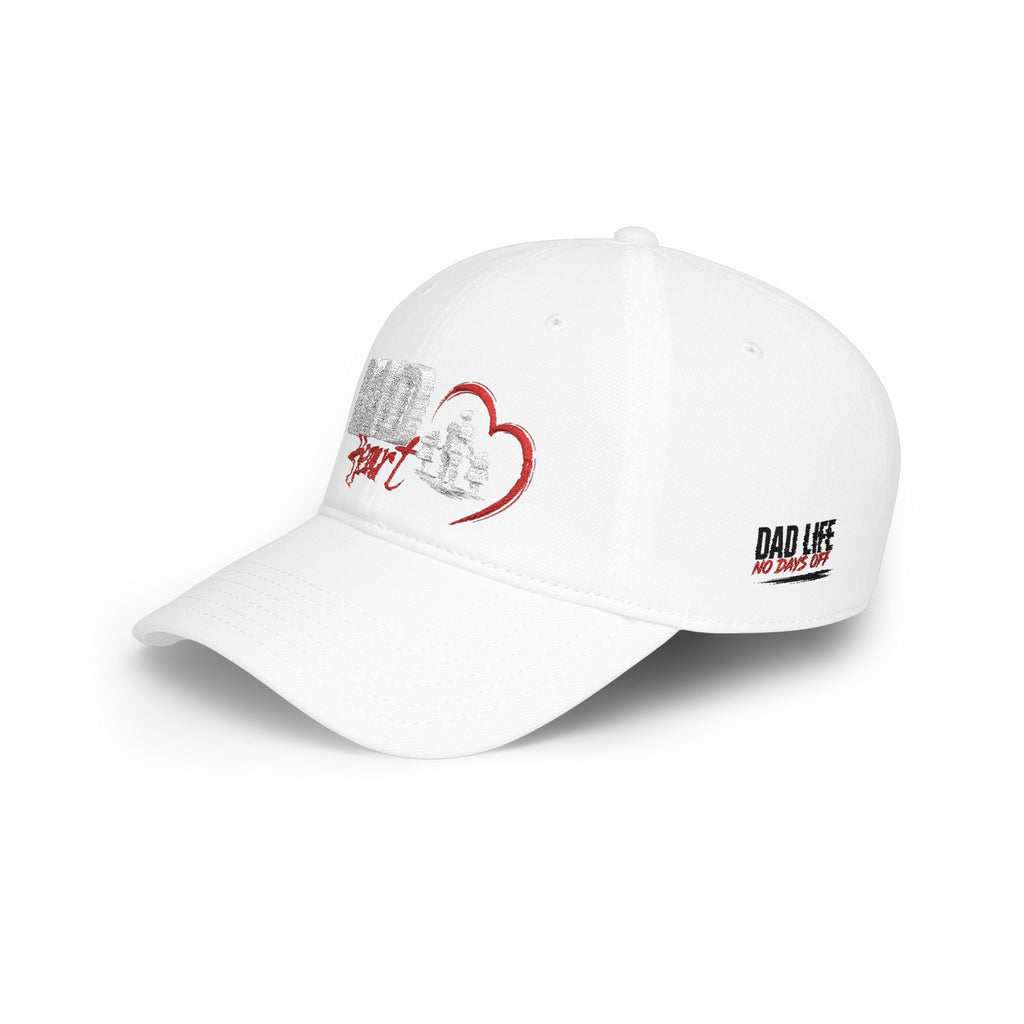 Dad Silhouette Baseball Cap — 'DAD' Heart Design | Father’s Day Gift
