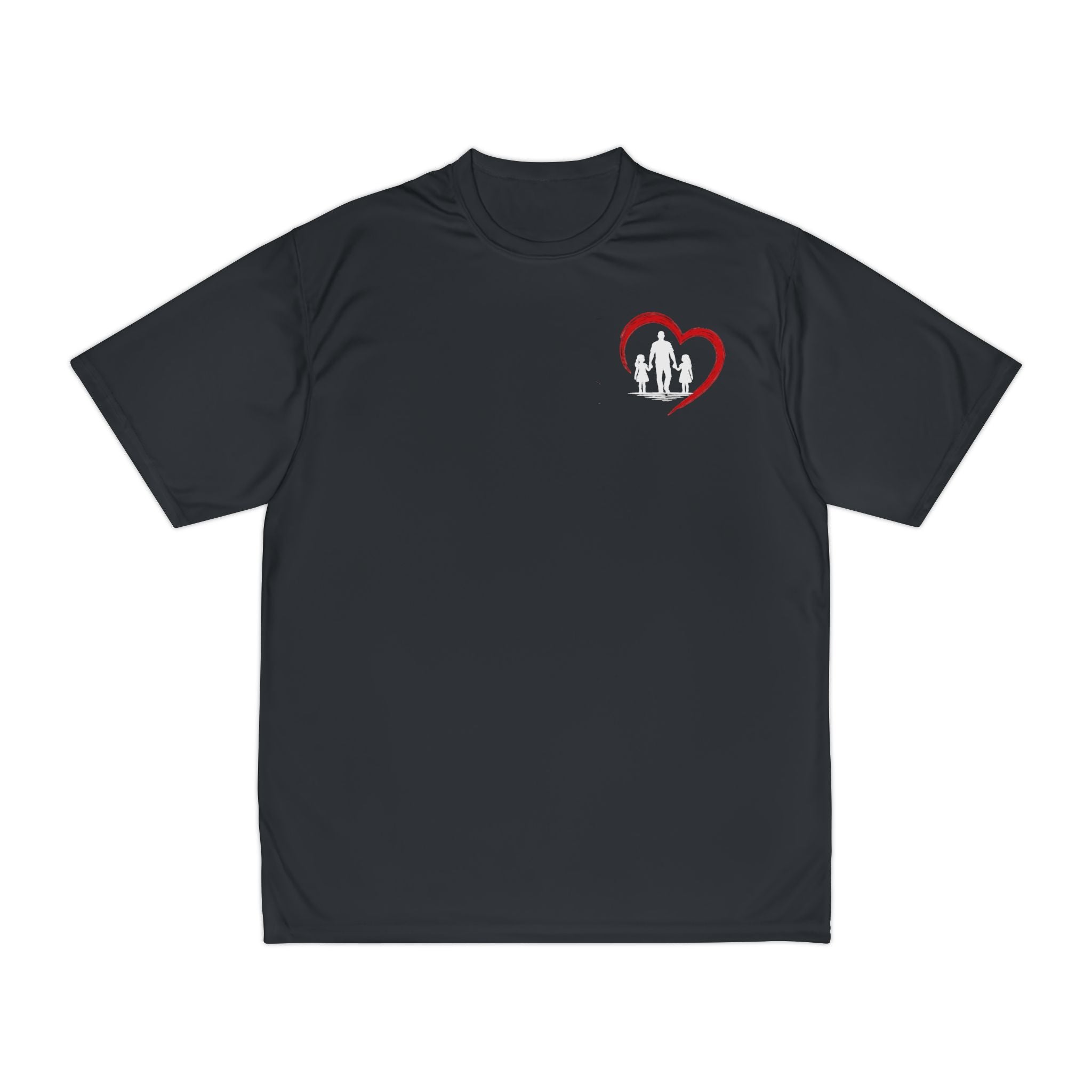Men's T-Shirt — Daddy Defender Design | Father & Kids Heart Graphic Performance Tee