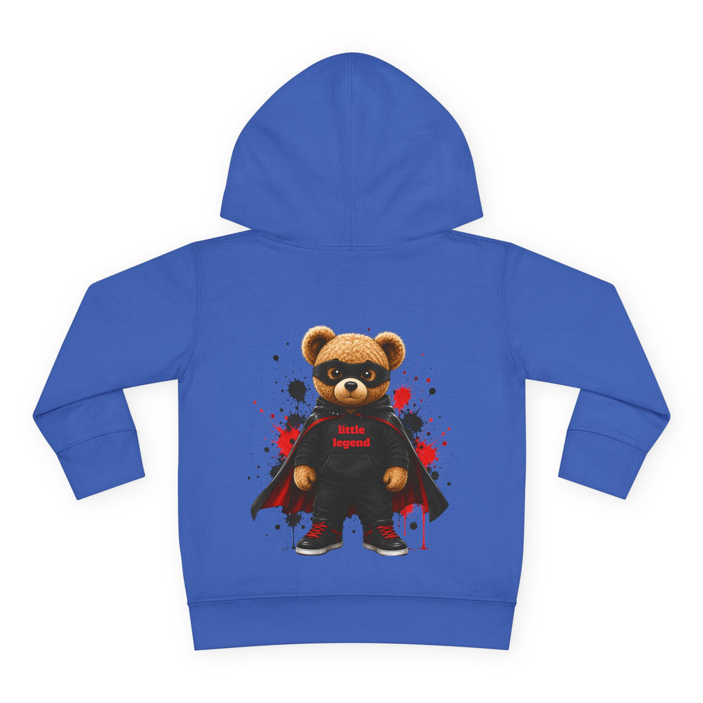 Toddler Hoodie — "Dad Heart" Superhero Bear Pullover