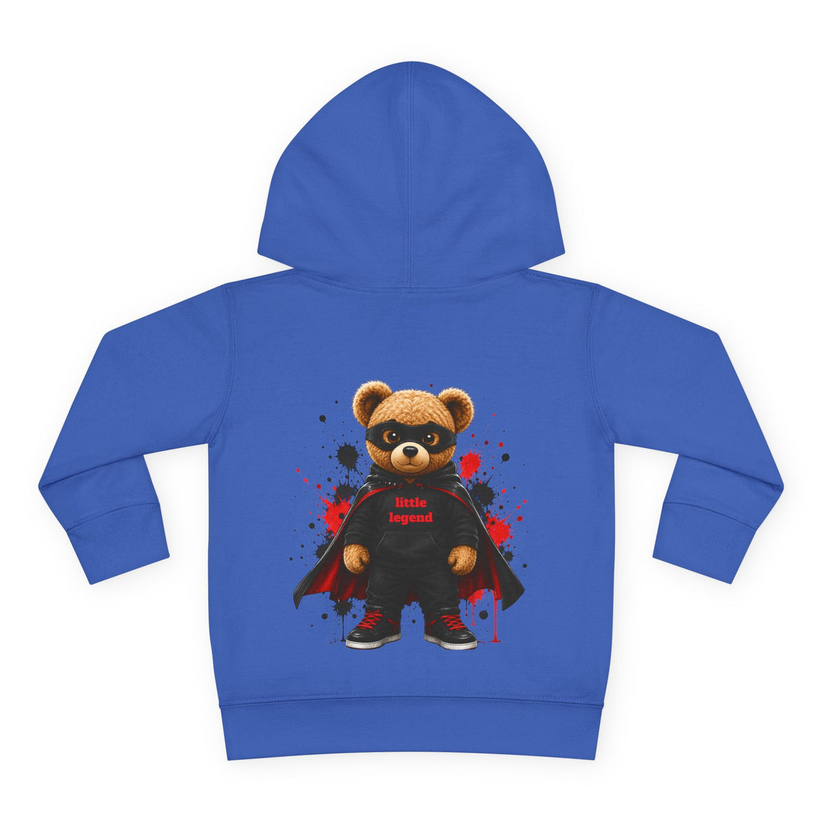Toddler Hoodie — "Dad Heart" Superhero Bear Pullover