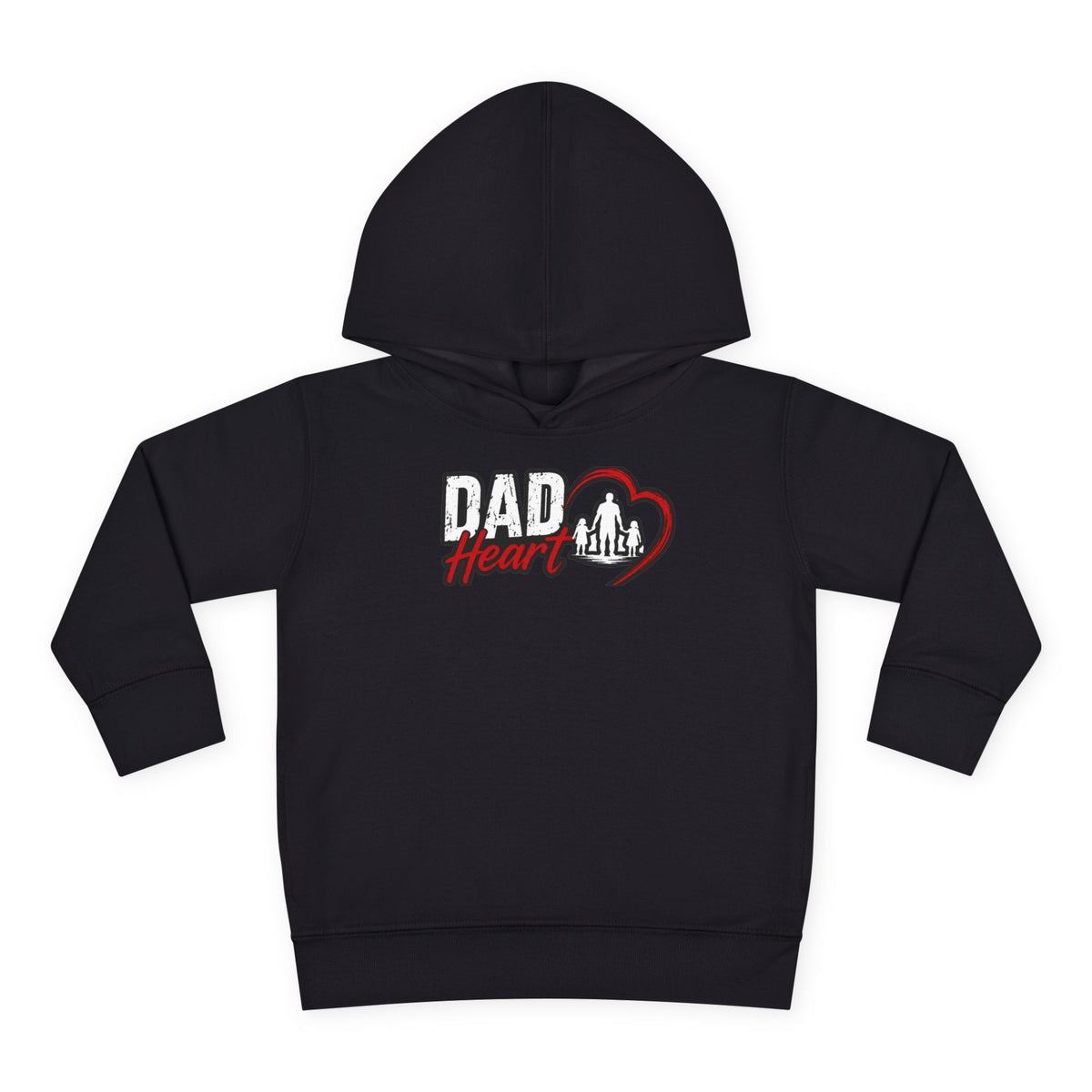 Toddler Hoodie — "Dad Heart" Superhero Bear Pullover