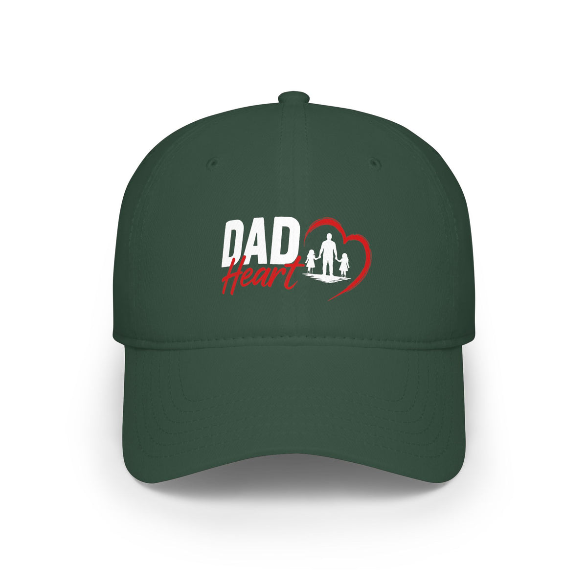 Dad Heart Baseball Cap — Father & Family Embroidered Low Profile Hat