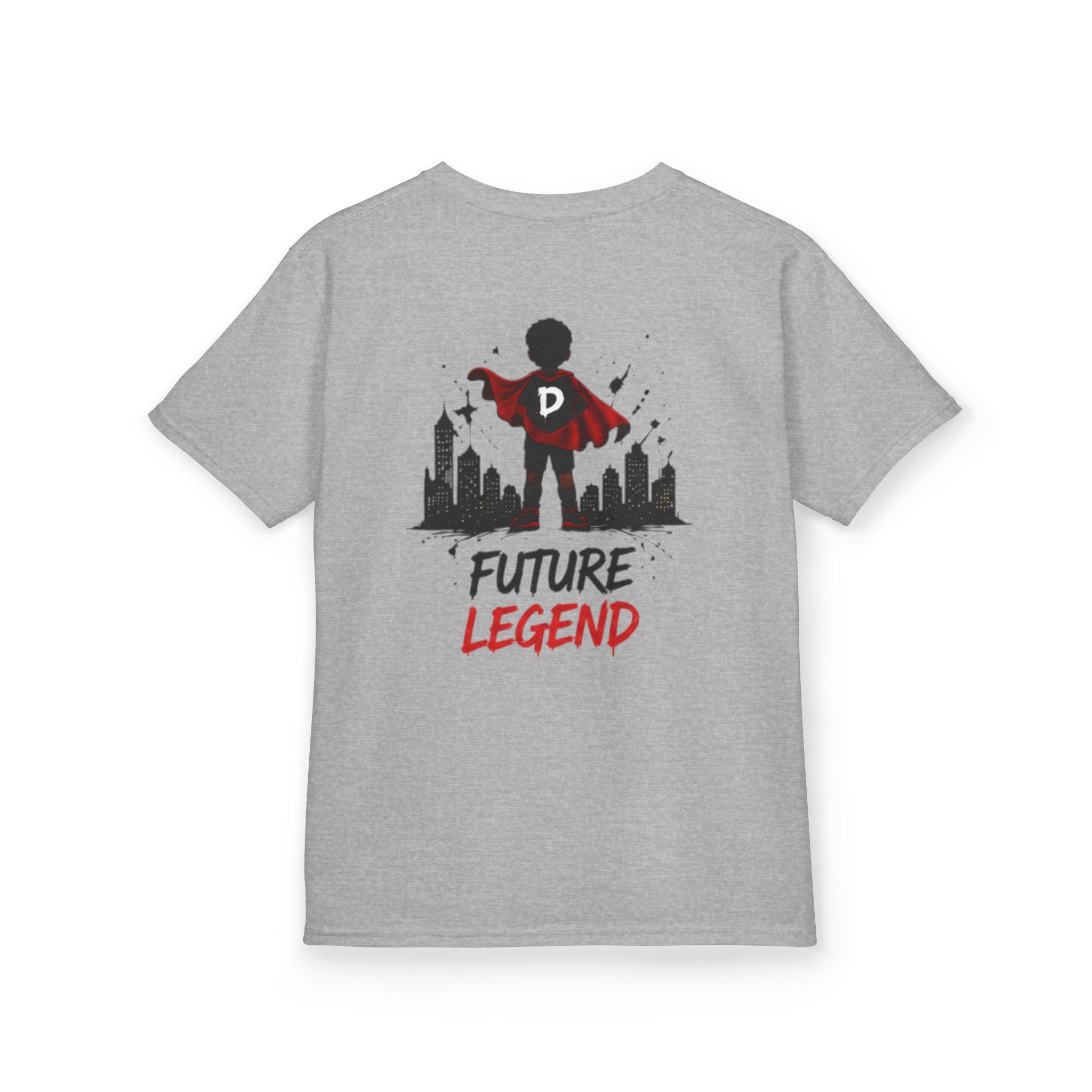 Kids Tee — "Strong Brave Loved" Front & "Future Legend" Superhero Back