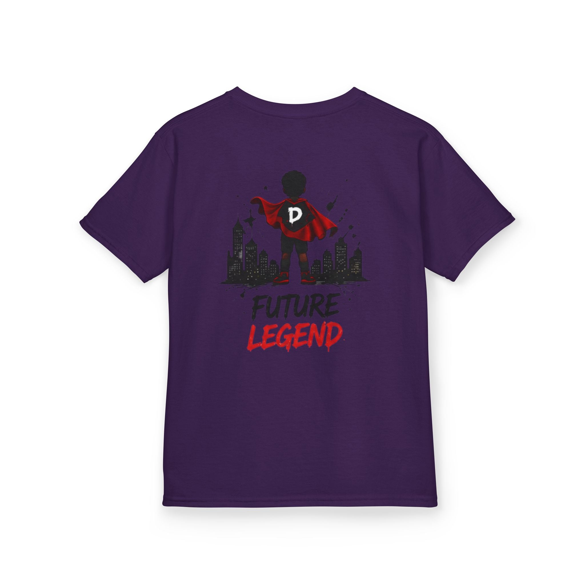 Kids Tee — "Strong Brave Loved" Front & "Future Legend" Superhero Back