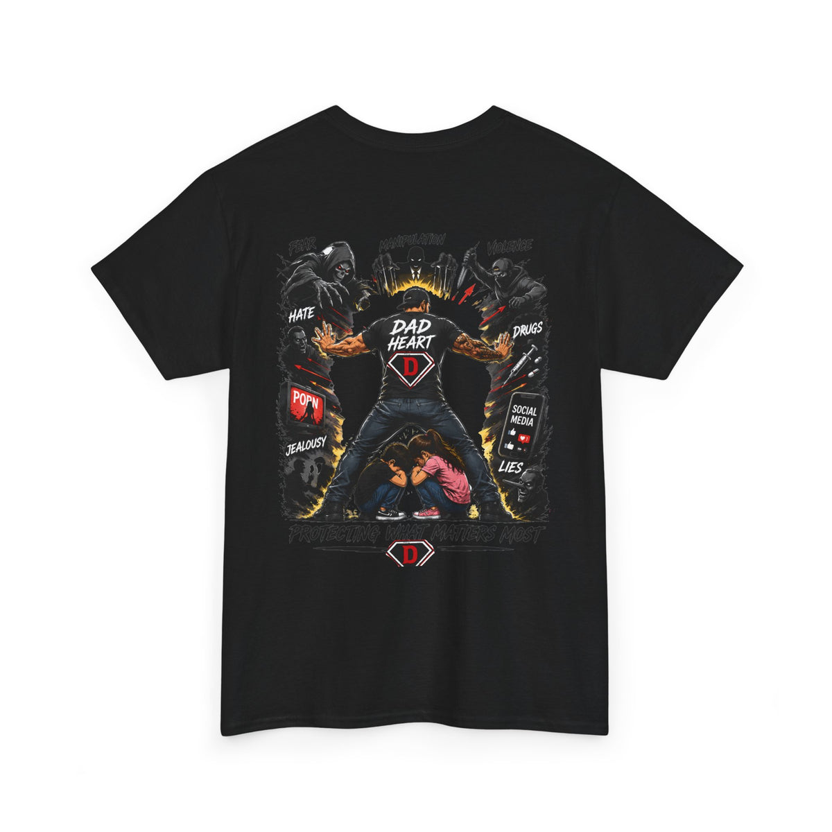 Dad Heart T-Shirt — Protecting What Matters Most Father’s Day Tee