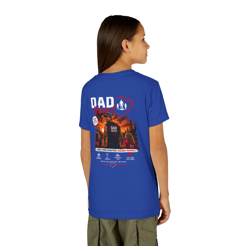 Youth Tee — “Dad Heart” Father & Kids Heart Graphic Shirt