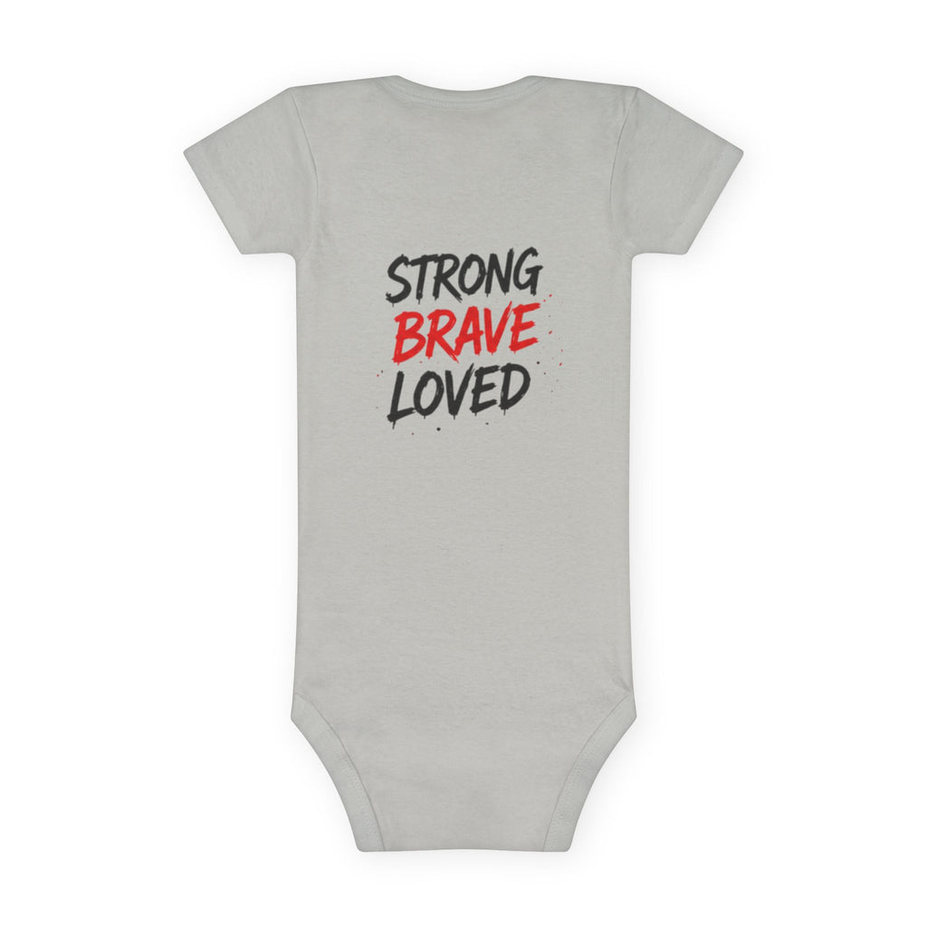 Daddy's Girl Strong Brave Loved Baby Onesie — Newborn Short Sleeve Bodysuit