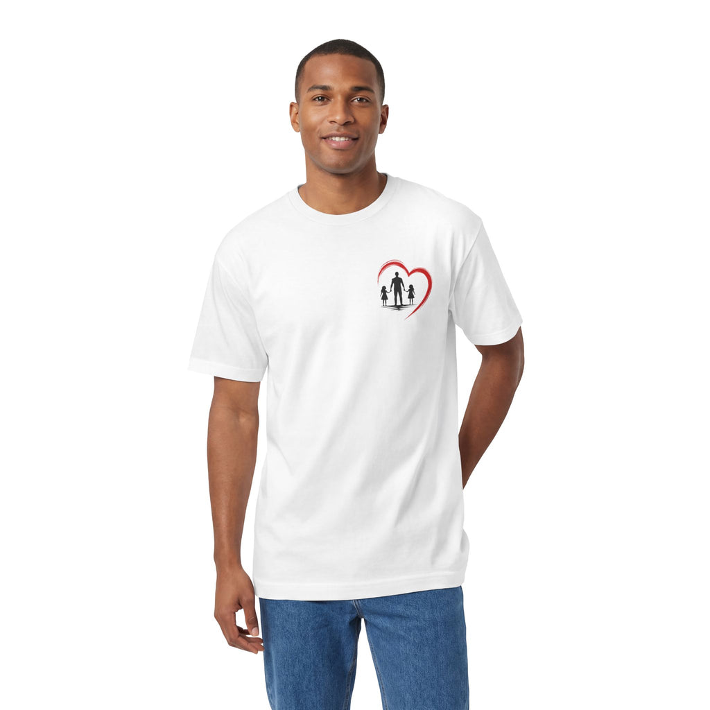 Dad Heart T‑Shirt — Proud Father Tee for Raising Daughters, Family & Outdoor Dad Gift